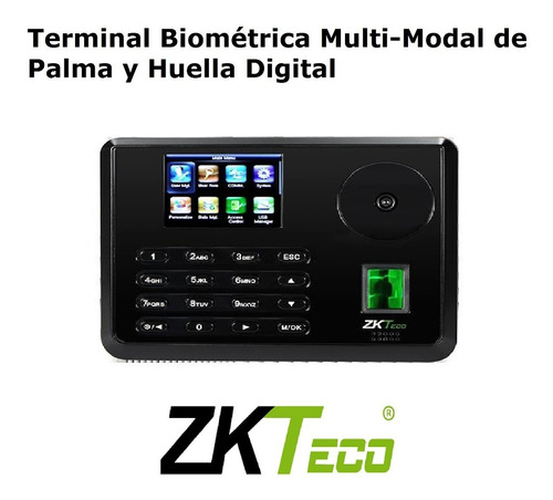 Terminal Biométrica Asistencia Acceso Palma Huella Zkteco