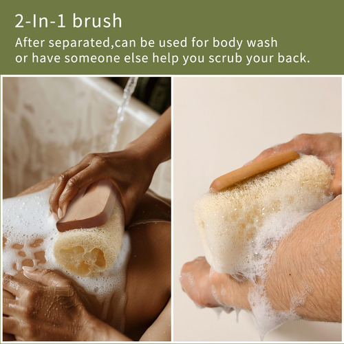 Esponja Natural Limpiador De Espalda Luffa Con Asa 1 Unidad Color Nombre Del Diseño