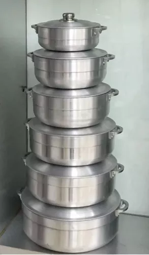 Juego De Calderos De Aluminio 6pzs Batería Cocina Olla