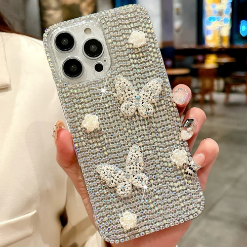 Funda De Teléfono Para Xiaomi Poco X F M C 7 6 5 4 3 Con Diamantes De Imitación Brillantes Y Coloridos Diamantes De Imitación, Perla, Mariposa, Crista
