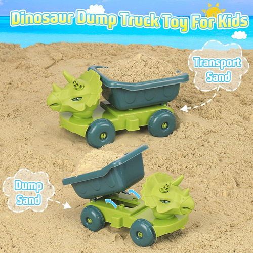 Fuspweao Juguetes De Playa, Juguetes De Arena De Dinosaur...