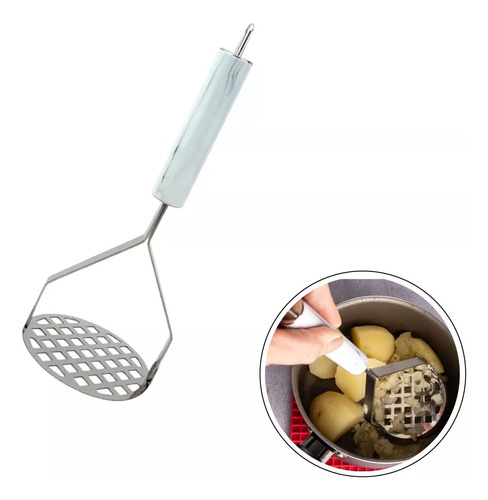 Amassador De Batatas Legumes Verduras Inox Utensílio Cozinha