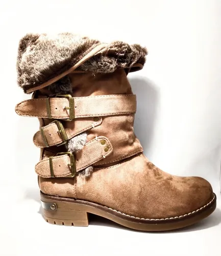 Botas Borcegos Piel Mujer Anca Co Art Malva Zona Zapatos