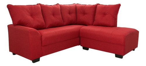 Sofa Esquinero Juego De Living Sillon Marron Dallas Color Rojo