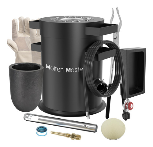 Kit Horno Fusion Metal Propano 13.2 Lbs Guante Fundicion Oro
