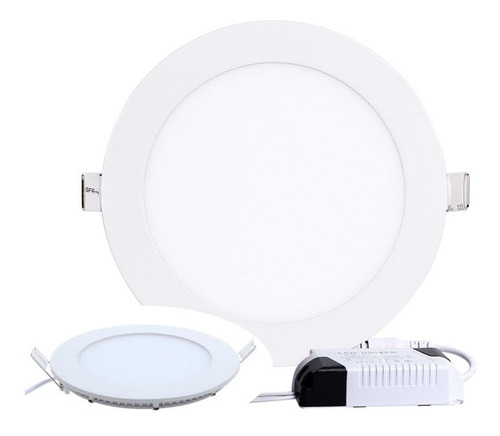 Panel Led Incrustar Redondo Luz Blanca 9w Certifica