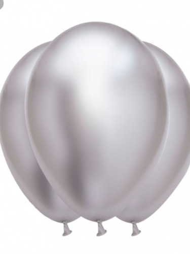 Globo Latex Satinado Plateado Dorado Fucsia Rosado Blanc R12