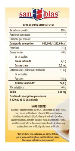 Harina Para Hot Cakes San Blas De 900 Gr Caja Con 10 Piezas