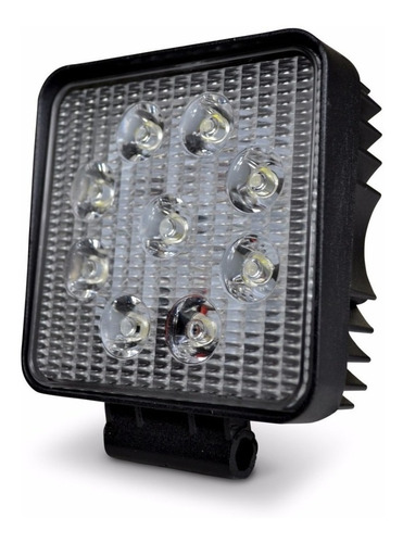 Faro Led Proyector 27w 9 Led Cuadrado 4x4 Moto Cuatri Utv Fi