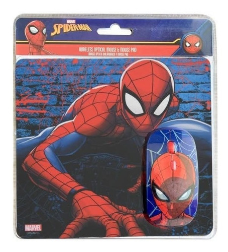 Kit Mouse Inalambrico Y Mouse Pad Spider Man 2 / Tecnocenter