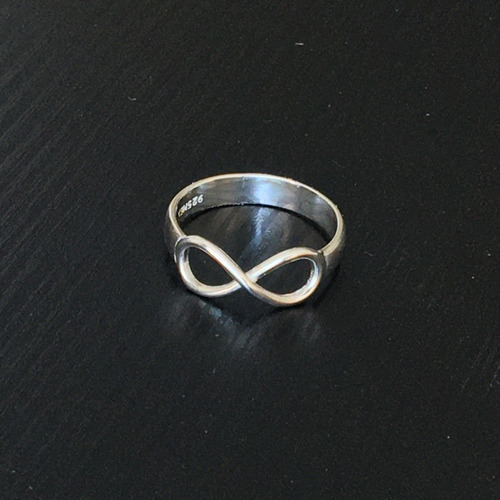 Imagen 4 de 9 de Anillo Infinito De Plata Ley .925 Agálea Joyeria