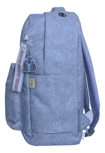 Mochila Disney Stitch Bp13dm Color Azul Claro