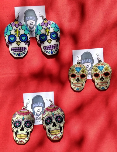 Aros Aritos Skull Calaveras Mexicanas Calaca Tattoed Rock 