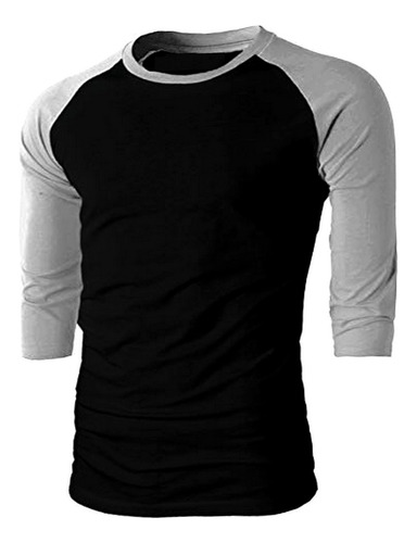 Camiseta Camisa Raglan 3/4 Lisa Baseball Promoção Zera Estoq
