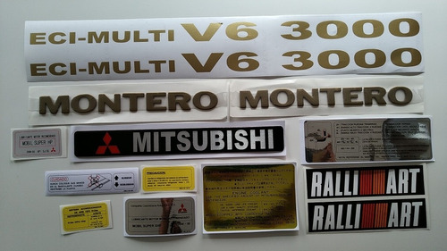 Mitsubishi Montero V6 3000 Calcomanias