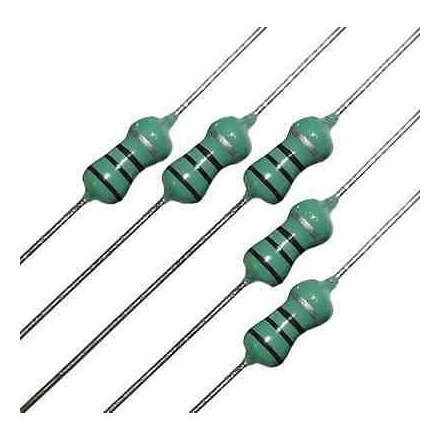 Inductor Bobina 1 Micro H 1/4w Pack X 10 Unidades