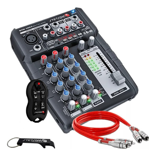 Mesa De Som Automotivo Stm1003 12v Multiplayer Cabo 1 Metro
