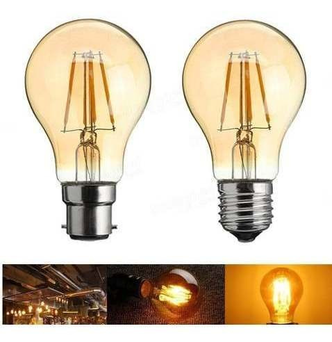Pack 10 Ampolletas Vintage Led Modelo A60 Soquete E27