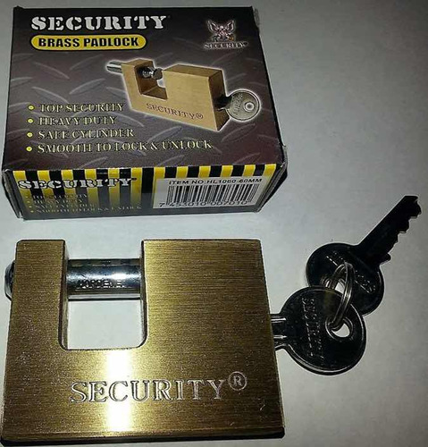 Candado Anti Cizalla De 90mm Con 2 Llaves Security