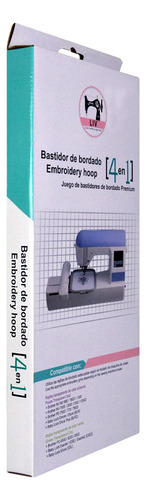 Kit De 4 Aros Para Bordadoras Brother, Series Pe, Ns, Nv Color Beige