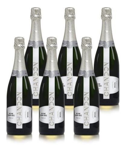 Espumante Chandon Demi Sec Riche 750 Ml Kit C/ 06 Un