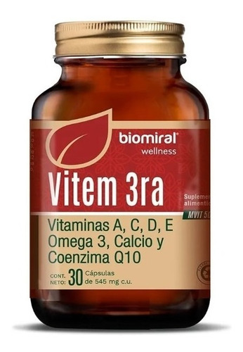 Biomiral Vitem 3ra Vitamena A, C, D, E, Omega3 Y Calcio