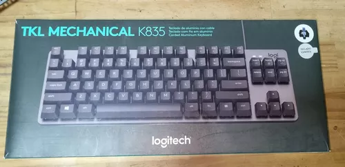 Teclado Logitech K835 TKL QWERTY Logitech Red Linear inglés US color negro