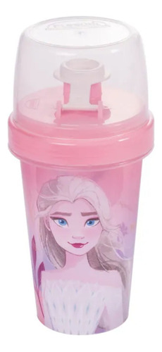 Garrafa Infantil Rosa Escolar Lancheira Elsa Frozen - Disney