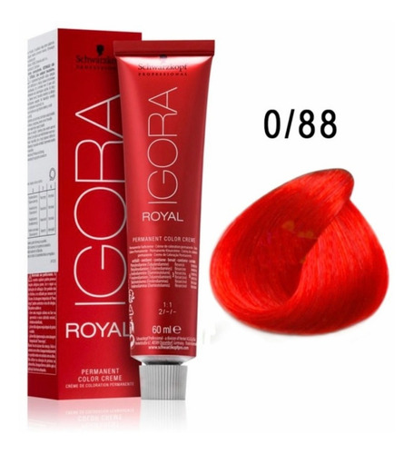 Tinte Igora Royal 0-88 Concentrado Rojo 60ml