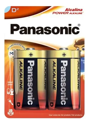 2 Pilha D Grande Panasonic Alcalina Rádio Lanterna Bebedouro