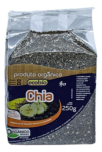 Kit 3x: Chia Em Grão Orgânica Ecobio 250g