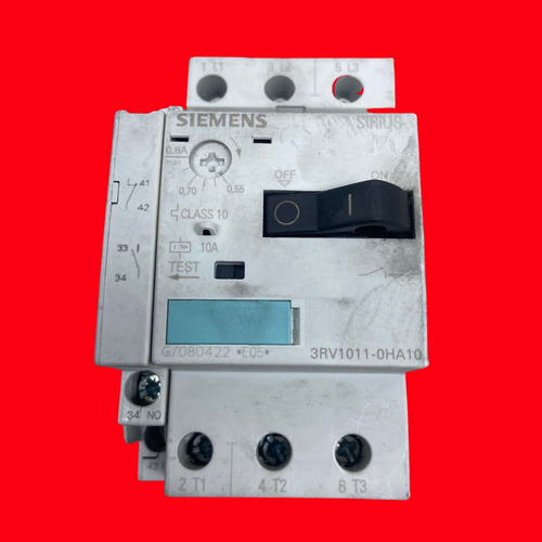 Siemens 3rv1011-0ha10 , Disyuntor 3rv1901-1a (Usado)