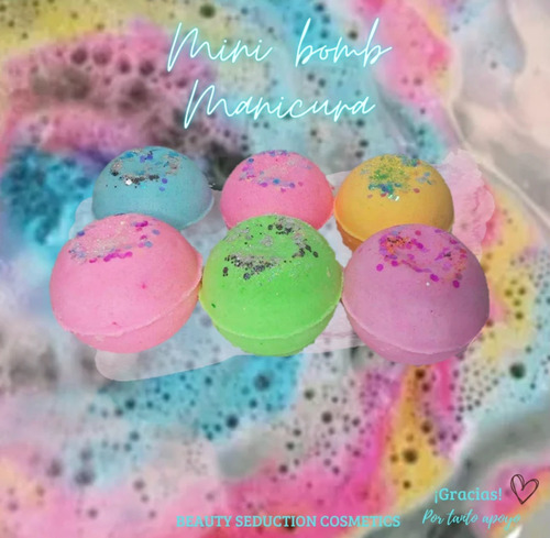 Kit Mini Bath Bomb De Manicura,  Beauty Seduction Cosmetics