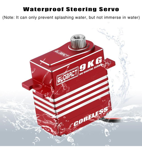 Globact Servo De Metal De 9 Kg Para Trx4m Con Brazo Servo Se
