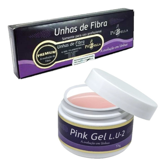 Gel Pink Lu2 Nude Soft 33g Piubella-unha Frete Grátis - R 