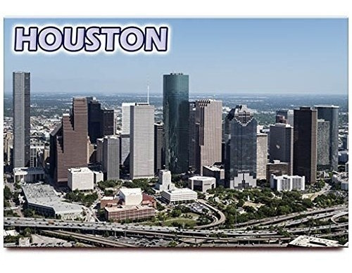 Houston Skyline Imán Para Nevera Texas Travel Souvenir