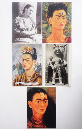5 Tarjetas Postales Frida Kahlo Numero 4 