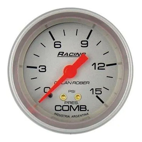 Imagen 1 de 3 de Reloj Manometro Presion De Combustible Racing 52mm 0-15 Psi