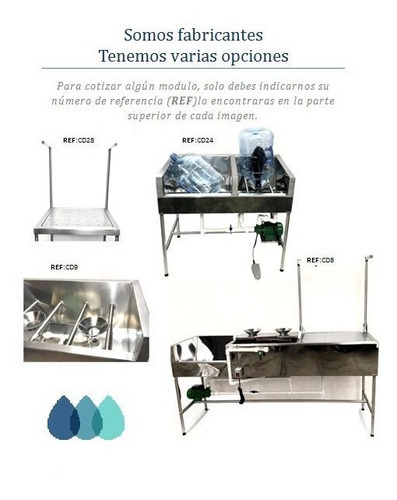 Imagen 6 de 6 de Mesa De Llenado Para 2 Garrafones Reforzado Con Desagüe