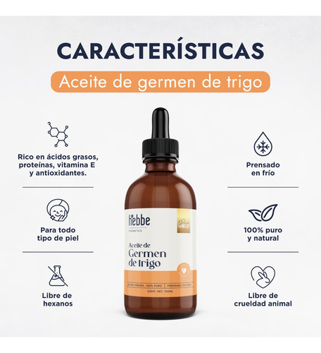 Imagen 2 de 8 de Aceite Germen De Trigo Puro Para Piel Y Crecimiento Cabello
