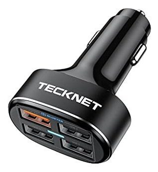 Adaptador De Cargador Usb De 4 Puertos Tecknet Qc 3.0 U4n2y