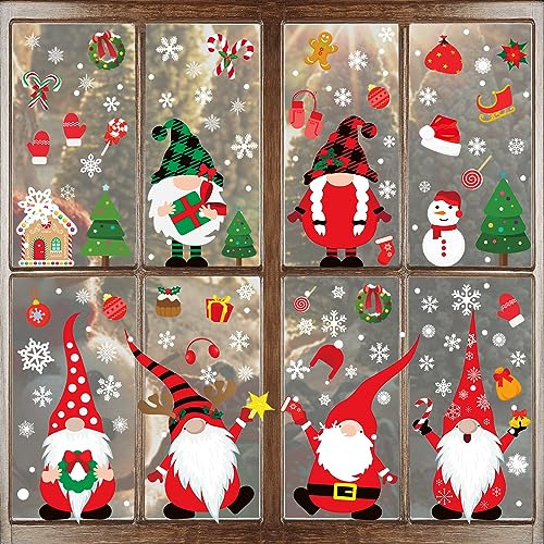 Calcomanías De Ventana De Doble Cara Navidad, 8 Hojas ...