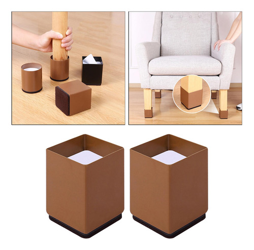 Elevador De Silla Para Muebles Cuadrado 6x10cm Marrón
