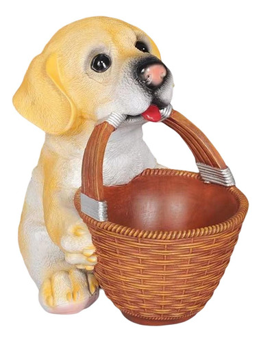 Caja De Almacenamiento Perros Estatuilla De Resina Ornamento