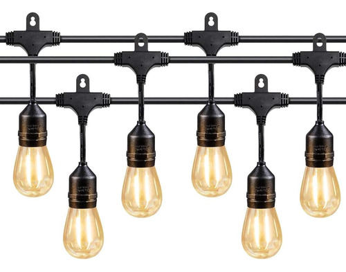 Extension Luces Led 12 Vintage Jardin Decoracion 7,3m