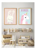 Comprar Cuadros Infantiles Nordicos Set De 2 Lindos Nena 30x40 