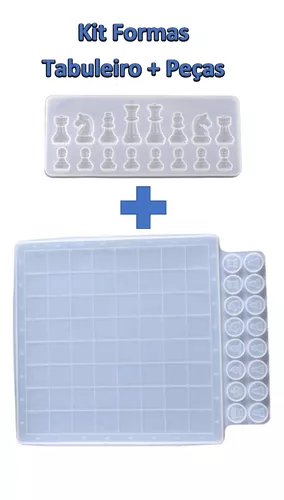 Molde De Silicone Kit Peças De Jogo Dama Xadrez Artesanatos