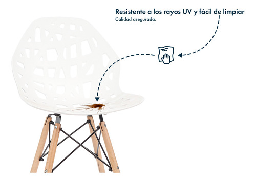 Juego De 6 Sillas De Diseño Eames Akron Gardenlife