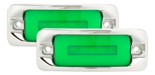 Paq De 2 Plafones Laterales 5 Led Plasma Gel Verde Tunelight