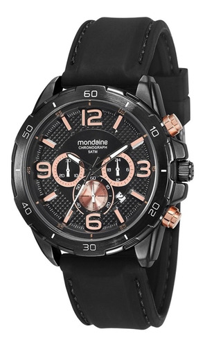 Relógio Masculino Mondaine 53626gpmvpi2 48mm Silicone Preto